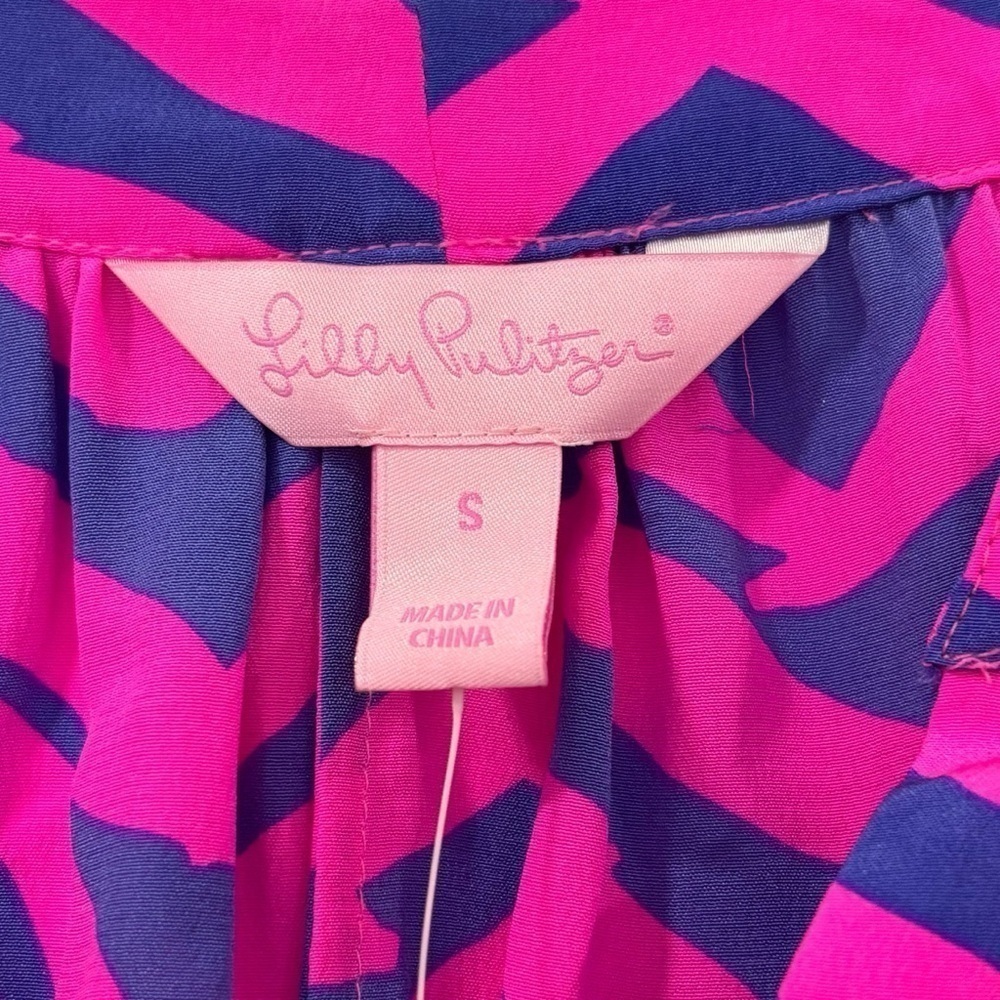 NWT Lilly Pulitzer Women's I Got Lucky Pop Pink Moxy Top Size Small - Picture 4 of 6